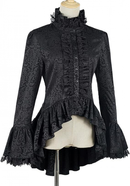 Renaissance Victorian Medieval Lolita Lotus Ruffle Elegant Dressy Women Top - AwwwCos