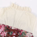 Renaissance Women Medieval Cosplay Fairy Floral Corset Dress ﻿ - AwwwCos