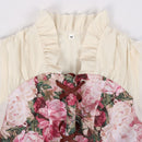 Renaissance Women Medieval Cosplay Fairy Floral Corset Dress ﻿ - AwwwCos