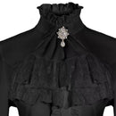 Retro Royal Court Horn Long-Sleeved Gothic Interior Ruffles Lace Shirt - AwwwCos