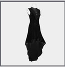 Retro V Neck Lace Trim Gown Velvet Punk High Waist Evening Dress - AwwwCos