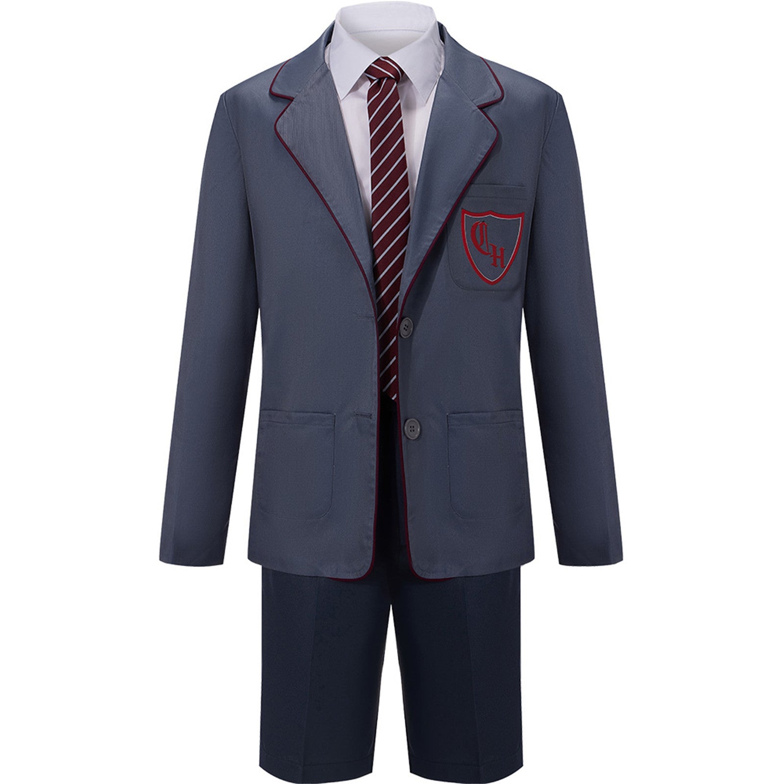 Matilda the Musical Cosplay Costume Grey Red School Uniform-AwwwCos