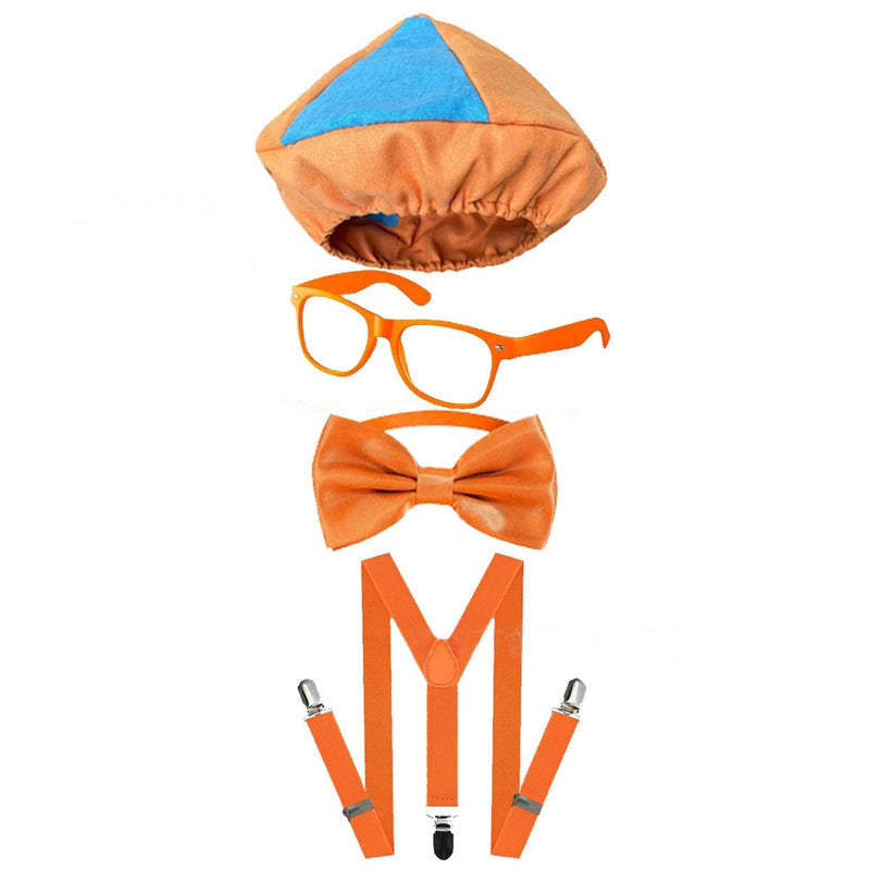 Roleplay Blue Orange Wedding Cospaly Accessories Hat Glasses Bow-tie - AwwwCos