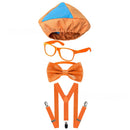 Roleplay Blue Orange Wedding Cospaly Accessories Hat Glasses Bow-tie - AwwwCos