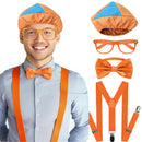 Roleplay Blue Orange Wedding Cospaly Accessories Hat Glasses Bow-tie - AwwwCos