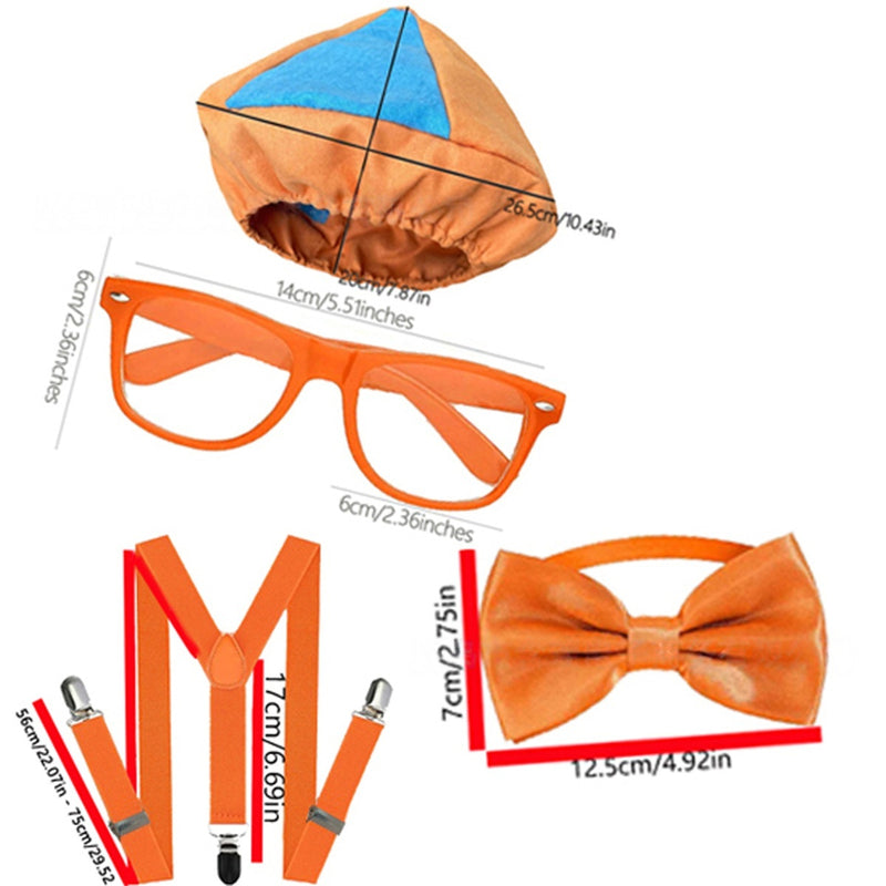 Roleplay Blue Orange Wedding Cospaly Accessories Hat Glasses Bow-tie - AwwwCos