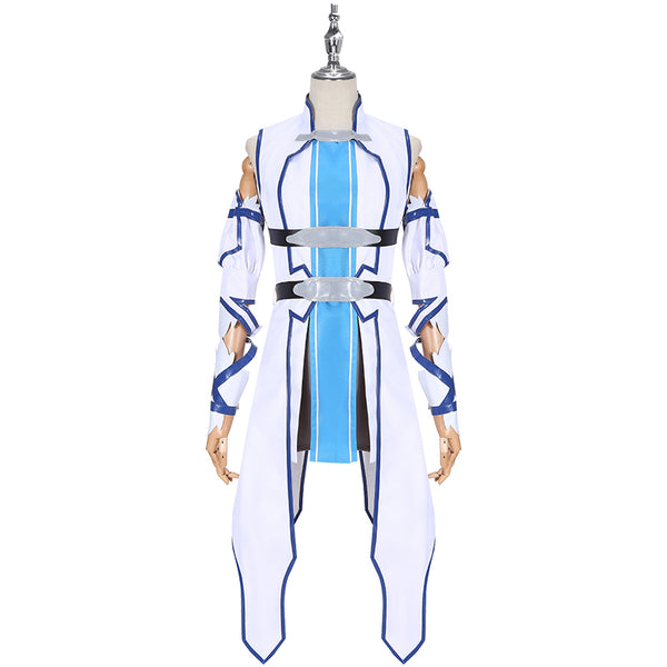 AwwwCos SAO Sword Art Online 2 Asuna Yuuki Blue Version Cosplay Costume Dress Halloween Party Suit Outfit Uniform for Women Men