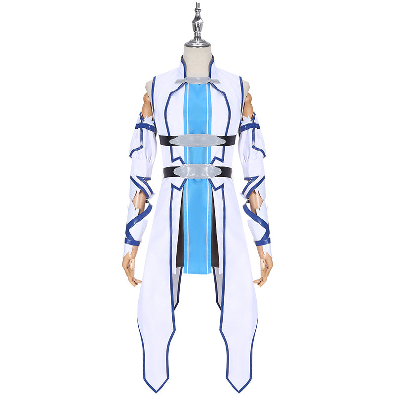 AwwwCos SAO Sword Art Online 2 Asuna Yuuki Blue Version Cosplay Costume Dress Halloween Party Suit Outfit Uniform for Women Men