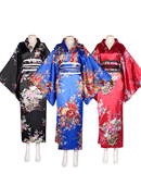 Sakura Pattern Bathrobe Japanese Traditional Yukata Cosplay Kimono - AwwwCos