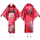 Sakura Pattern Bathrobe Japanese Traditional Yukata Cosplay Kimono - AwwwCos
