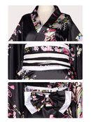 Sakura Pattern Bathrobe Japanese Traditional Yukata Cosplay Kimono - AwwwCos