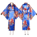 Sakura Pattern Bathrobe Japanese Traditional Yukata Cosplay Kimono - AwwwCos