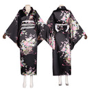 Sakura Pattern Bathrobe Japanese Traditional Yukata Cosplay Kimono - AwwwCos