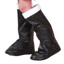 Santa Claus Cosplay Christmas Shoes Cover Adult Kids Black Boots - AwwwCos
