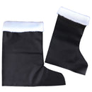 Santa Claus Cosplay Christmas Shoes Cover Adult Kids Black Boots - AwwwCos
