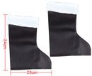 Santa Claus Cosplay Christmas Shoes Cover Adult Kids Black Boots - AwwwCos