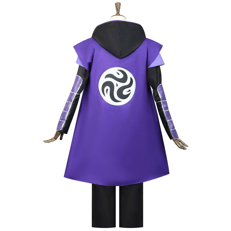 Scissor Seven Cosplay Costume Men Purple Hooded Kimono Wig