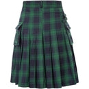 Scottish Men Traditional Highland Tartan Cosplay Utility Pleated Skirt - AwwwCos