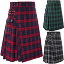 Scottish Men Traditional Highland Tartan Cosplay Utility Pleated Skirt - AwwwCos