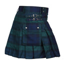 Scottish Men Traditional Highland Tartan Cosplay Utility Pleated Skirt - AwwwCos
