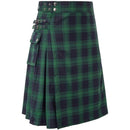 Scottish Men Traditional Highland Tartan Cosplay Utility Pleated Skirt - AwwwCos