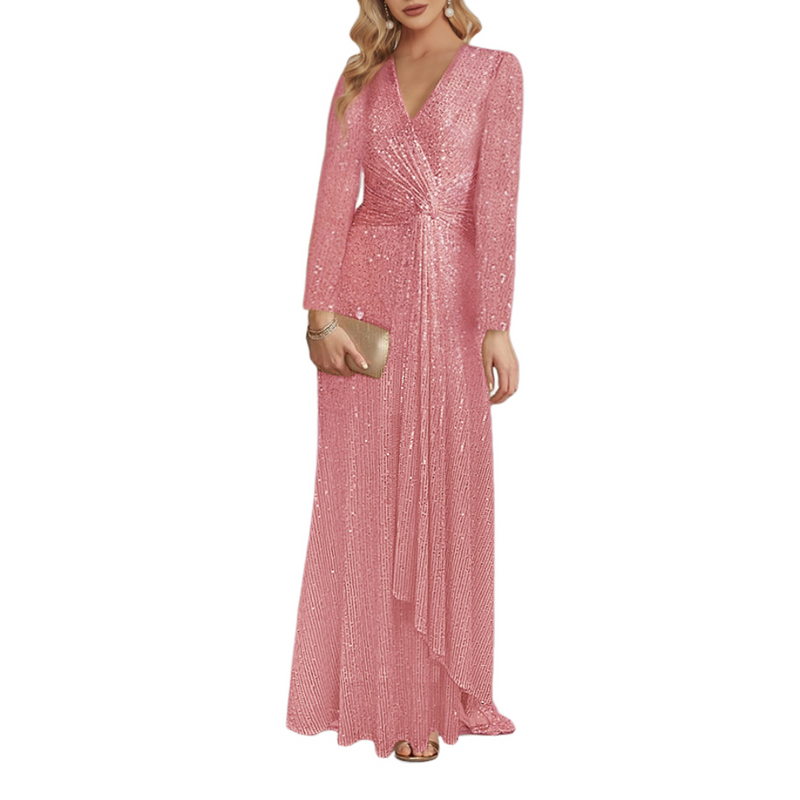 Sequin Formal Gown Sparkly Short Prom Cocktail Maxi Dress