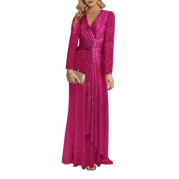 Sequin Formal Gown Sparkly Short Prom Cocktail Maxi Dress