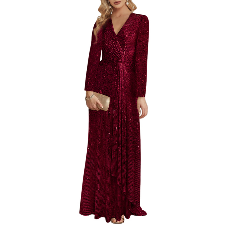 Sequin Formal Gown Sparkly Short Prom Cocktail Maxi Dress