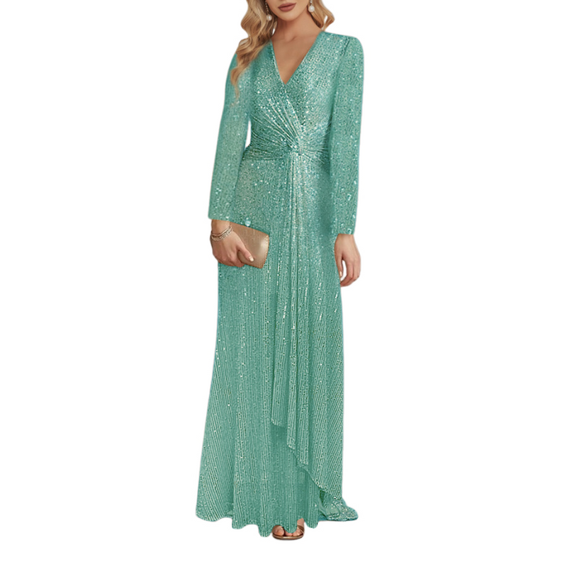 Sequin Formal Gown Sparkly Short Prom Cocktail Maxi Dress