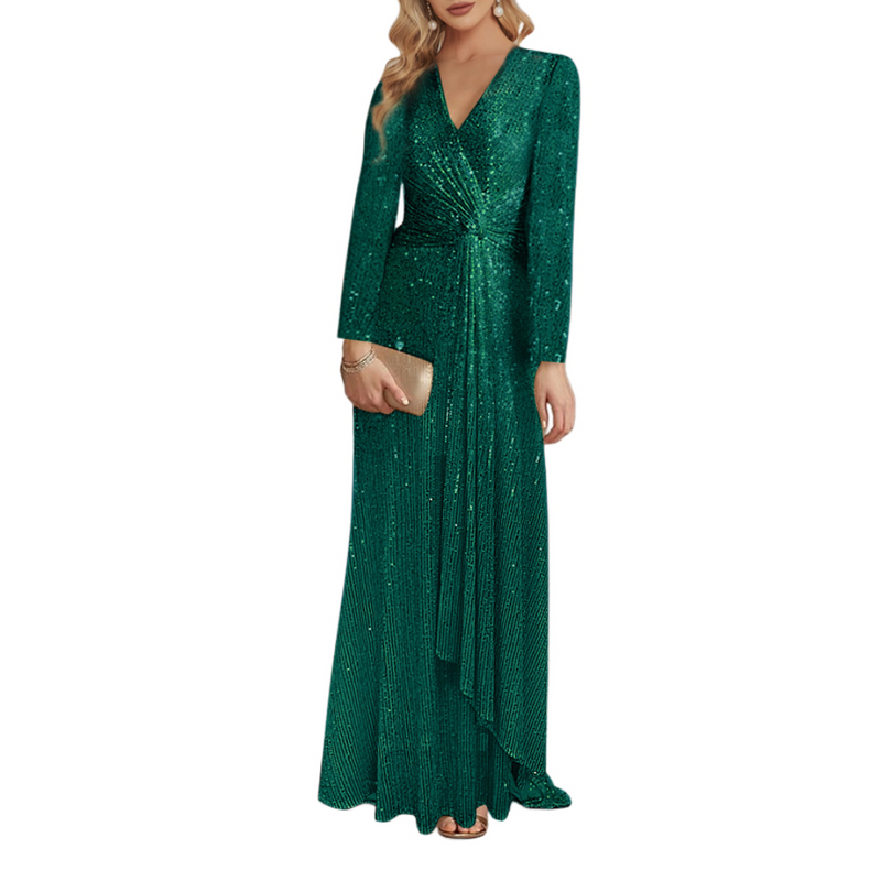 Sequin Formal Gown Sparkly Short Prom Cocktail Maxi Dress