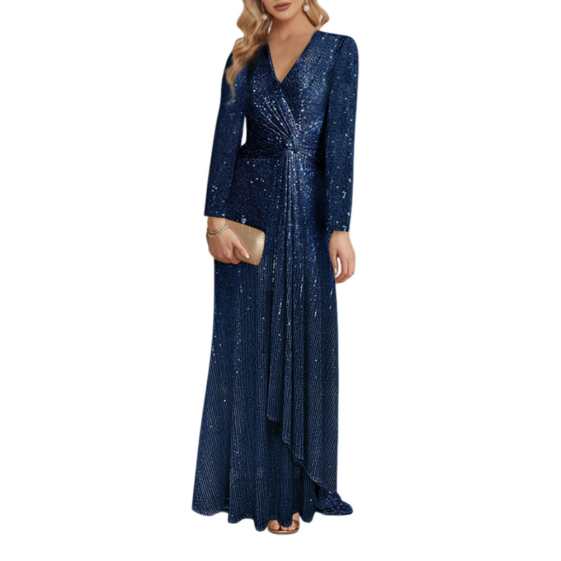 Sequin Formal Gown Sparkly Short Prom Cocktail Maxi Dress