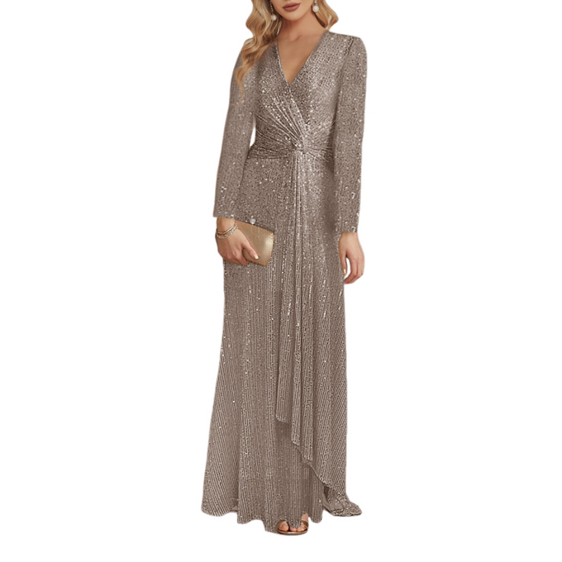 Sequin Formal Gown Sparkly Short Prom Cocktail Maxi Dress