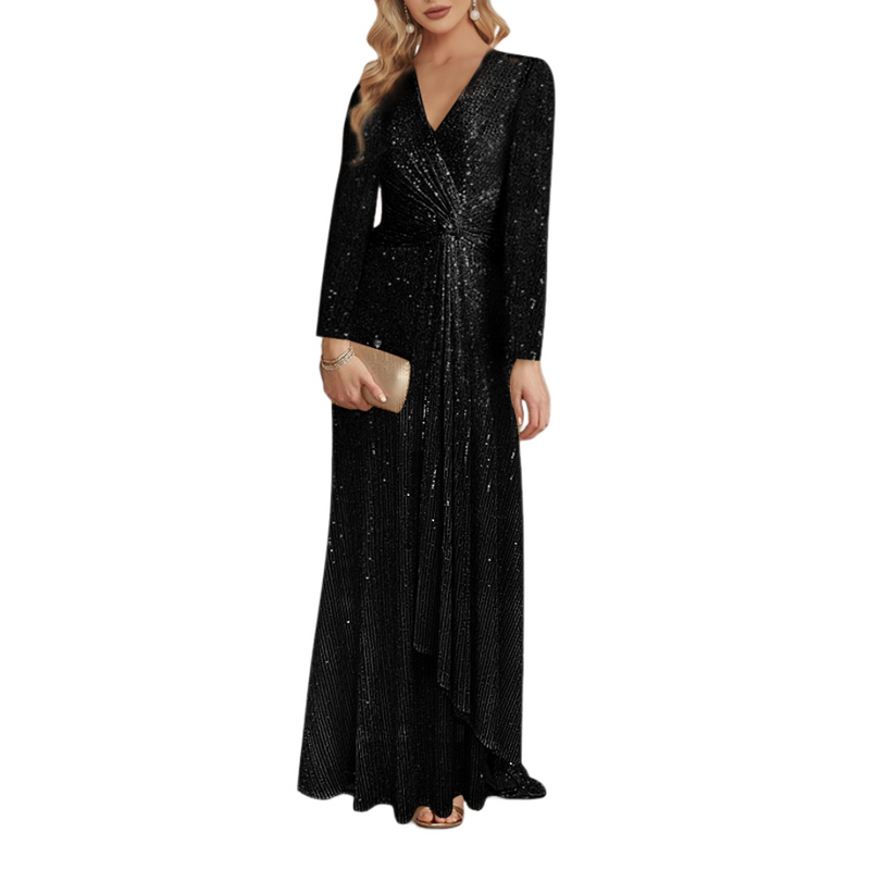 Sequin Formal Gown Sparkly Short Prom Cocktail Maxi Dress