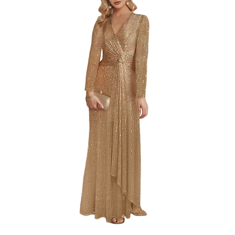 Sequin Formal Gown Sparkly Short Prom Cocktail Maxi Dress