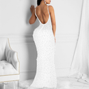 Sequin Sparkly Rhinestone Mermaid Cocktail Party Bodycon Evening Dress - AwwwCos