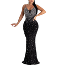 Sequin Sparkly Rhinestone Mermaid Cocktail Party Bodycon Evening Dress - AwwwCos
