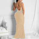 Sequin Sparkly Rhinestone Mermaid Cocktail Party Bodycon Evening Dress - AwwwCos