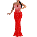Sequin Sparkly Rhinestone Mermaid Cocktail Party Bodycon Evening Dress - AwwwCos
