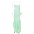 Sexy High Slit Ruffle Mermaid Prom Gown for Women Cocktail Dress - AwwwCos