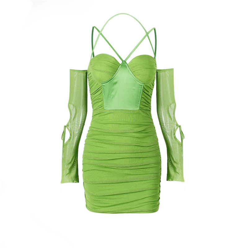 Sexy Slip Dress Spice Girl Hollow Slim-Fit Dress Clubwear