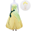 Sexy Strapless Princess Tiana Cosplay Costume Ball Gown - AwwwCos