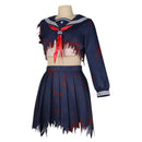 Silent Hill Shimizu Hinako Cosplay Costume Bloodstained Sailor Suit Shoes Wig