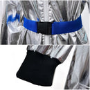 Silver Space Astronaut Cosplay Costume Embroidered Patch Pockets Jumpsuit - AwwwCos