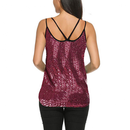 Sleeveless Sequin Sparkle Glitter Tank Shimmer Camisole Vest Tops