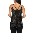 Sleeveless Sequin Sparkle Glitter Tank Shimmer Camisole Vest Tops