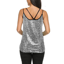 Sleeveless Sequin Sparkle Glitter Tank Shimmer Camisole Vest Tops