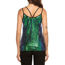 Sleeveless Sequin Sparkle Glitter Tank Shimmer Camisole Vest Tops