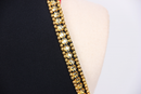 Sleeveless Slimming Sexy Black Luxury Beaded Fashion Golden Hip Dress - AwwwCos