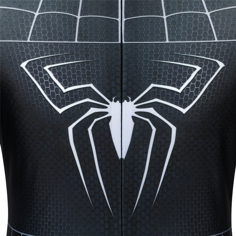 Spider-Man 3 Eddie Brock Venom Cosplay Costume Kid Black Jumpsuit