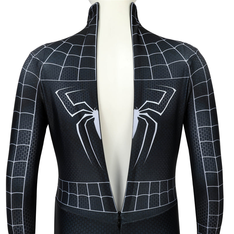 Spider-Man 3 Eddie Brock Venom Cosplay Costume Kid Black Jumpsuit